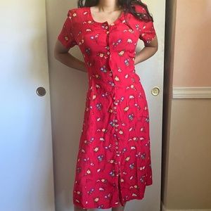Red Floral Dress